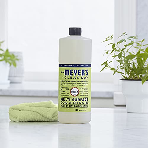 Limpiador concentrado multisuperficies Mrs. Meyer's, para limpiar suelos, baldosas y encimeras, aroma de limón y verbena, 32 oz