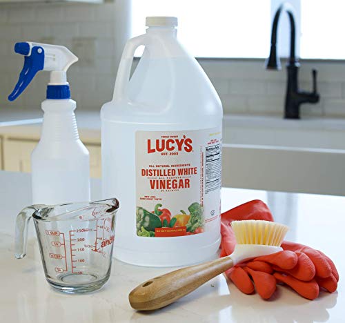 Lucy's Family Owned - Vinagre blanco natural destilado, 1 galón (128 oz) - 5% de acidez
