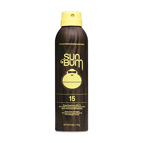 Sun Bum Original SPF 15 Protector solar en spray (vegano y respetuoso con los arrecifes) (sin octinoxato ni oxibenzona) Protector solar hidratante de amplio espectro con vitamina E