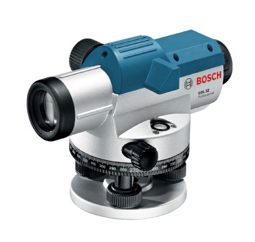 Kit de nivel óptico Bosch con lente de 32 aumentos, trípode y varilla GOL 32CK