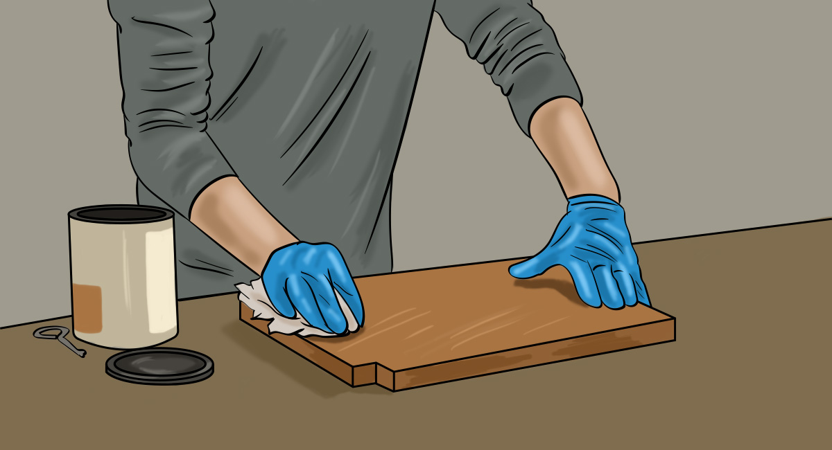 Cómo teñir la madera - Paso 3: Aplica el acondicionador previo al teñido a todas las superficies
