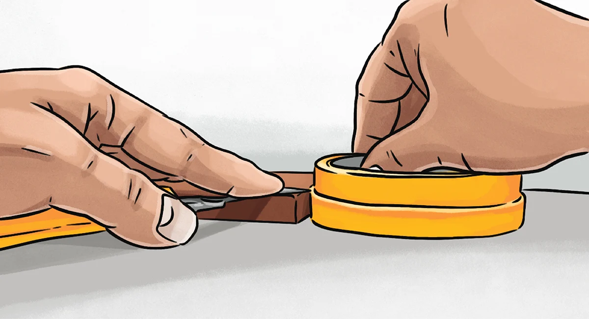 Cómo pintar zócalos con moqueta - Paso 4: Hack de cinta de rana