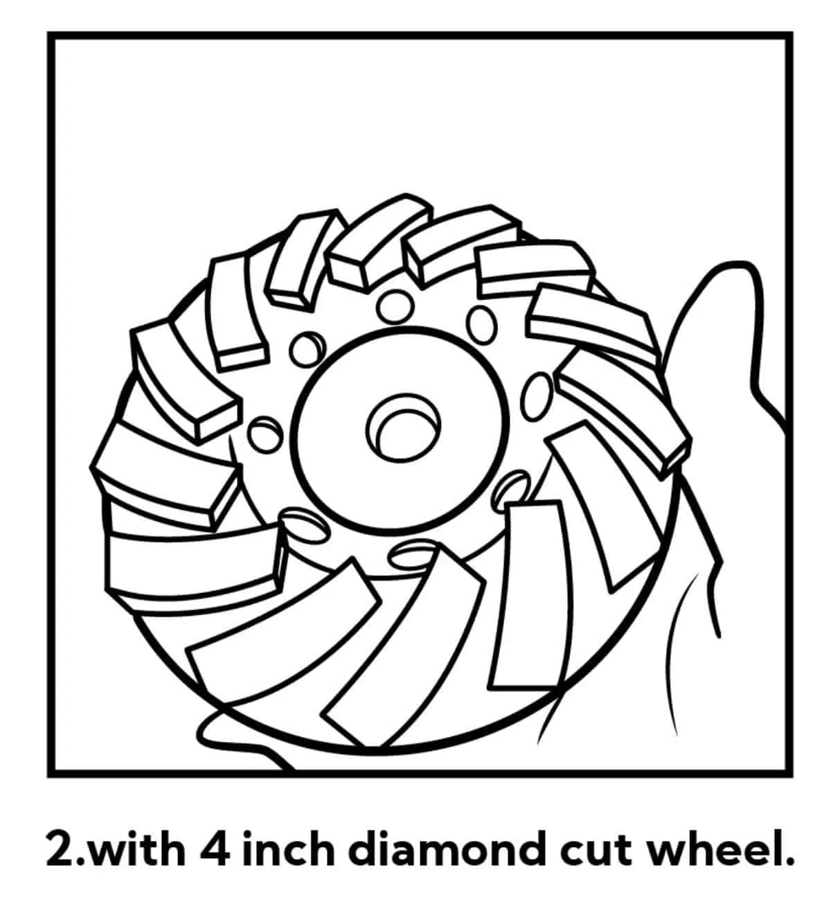 Cómo Quitar la Pintura del Hormigón con la Amoladora - Paso 2. Montar el disco de copa de diamante y los accesorios adecuados