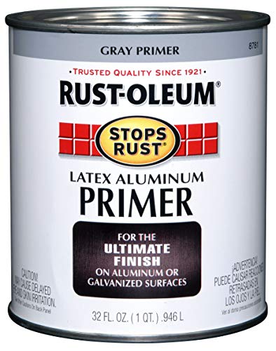 Rust-Oleum 8781502 Imprimación antioxidante para aluminio plano, 32 Fl Oz (paquete de 1), Blanco, 12