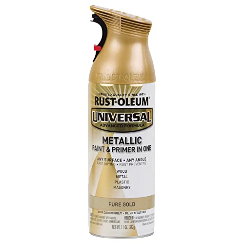 Rust-Oleum Oro Puro 245221 Pintura Universal en Spray para Todas las Superficies, 11 oz, Metálica, 11 Onzas (Paquete de 1)