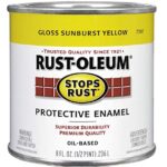 Rust-Oleum 7747730 Pintura base aceite esmalte protector de alto rendimiento, 1/2 pinta, amarillo sol